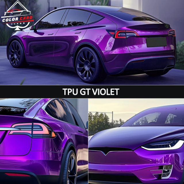 Color TPU PPF TPU GT Violet Car Wrapping Film Color Changing Car Films Wrap 1.52*15M Car Stickers