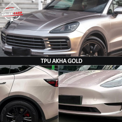Color Card Color TPU PPF TPU Akha Gold Car Wrapping Film Color Changing Car Films Wrap 1.52*15M Car Stickers