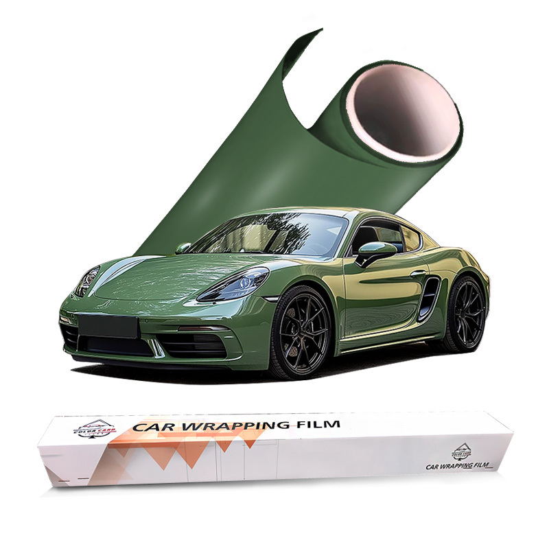 TPU Material Color Film Self Healing Film Color PPF Car Sticker Anti Scratch TPU Forest Green Wrap 1.52*15 M