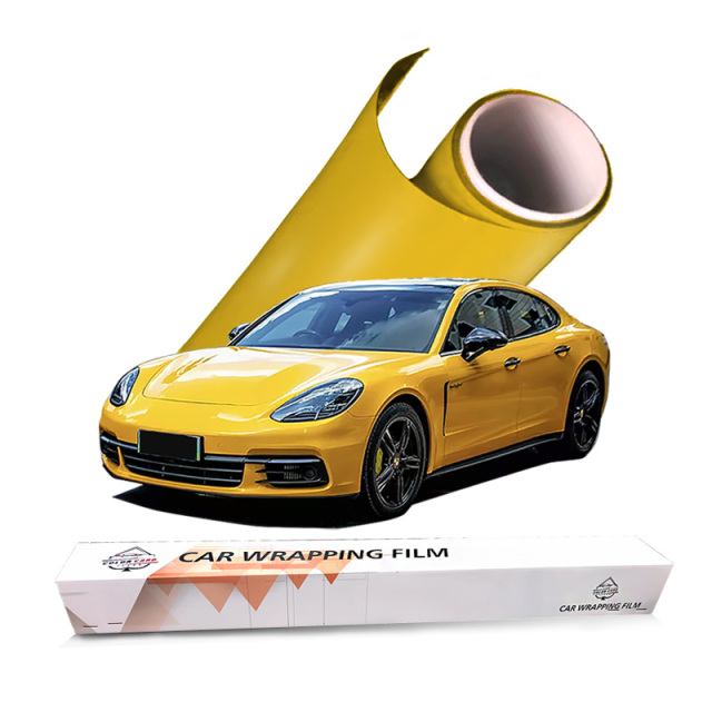 TPU Car Color Changing Film Yellow Color Cars Film TPU PPF Wrap Glossy Protective Film Self-adhesive