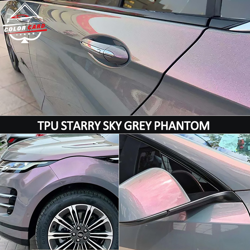 Color Card 1.52*15m TPU Changing Color Car Film TPU Car Vinyl High Stretchable Heat Repair Films