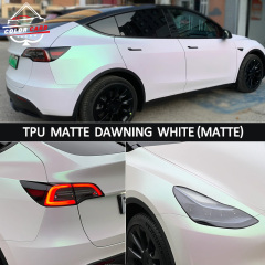 TPU Matte Dawning White Car Vinyl Film Full Car Body Wrap with Anti-Scratch