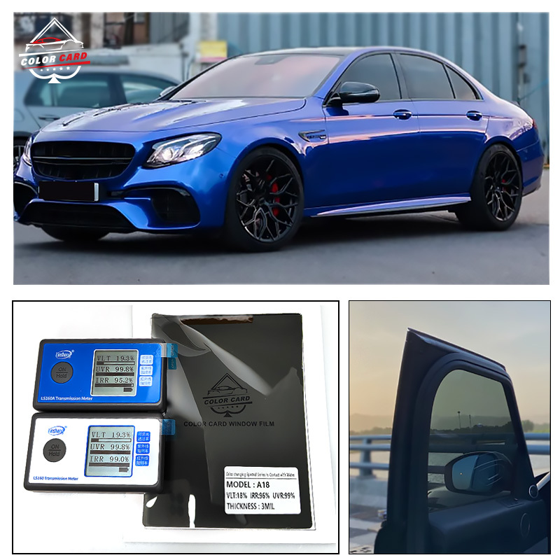 Color Card New Product 3mil Thickness Solar Film Changes Color of Car Window Film When Exposed to Water
