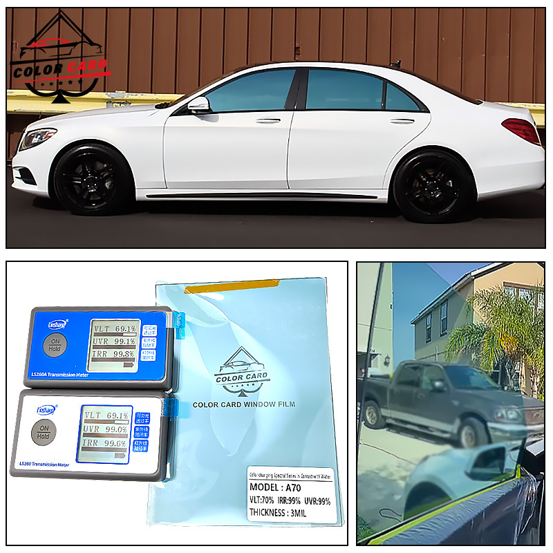 VIT70% Window Film 10 Years Warranty Heat Insulation Change Color Exposed Water Chameleon Car Window Tint Film
