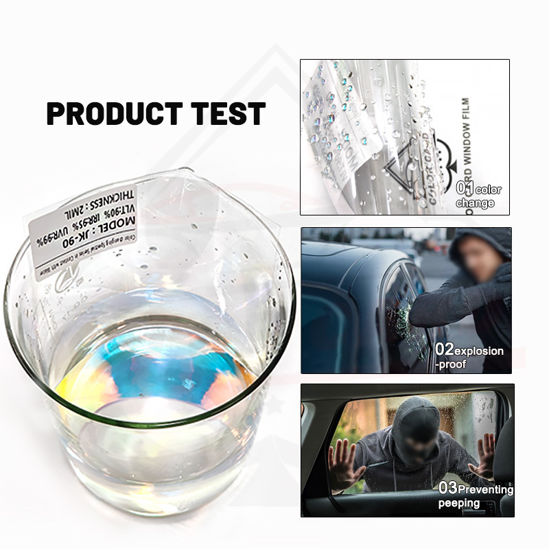 Color Card Wholesale Price 1.52*30M UVR 99% Auto Window Film Change Color Exposed Water Chameleon Car Window Tint Film