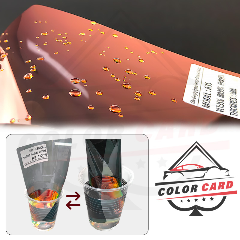 Heat Insulation VIT35% Water Discolored Window Film 5 Years Warranty Change Color Exposed Water Chameleon Car Window Tint Film