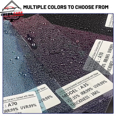 Color Card New Product 3mil Thickness Solar Film Changes Color of Car Window Film When Exposed to Water