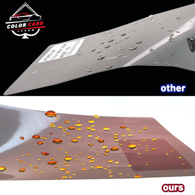 Color Card New Product 3mil Thickness Solar Film Changes Color of Car Window Film When Exposed to Water