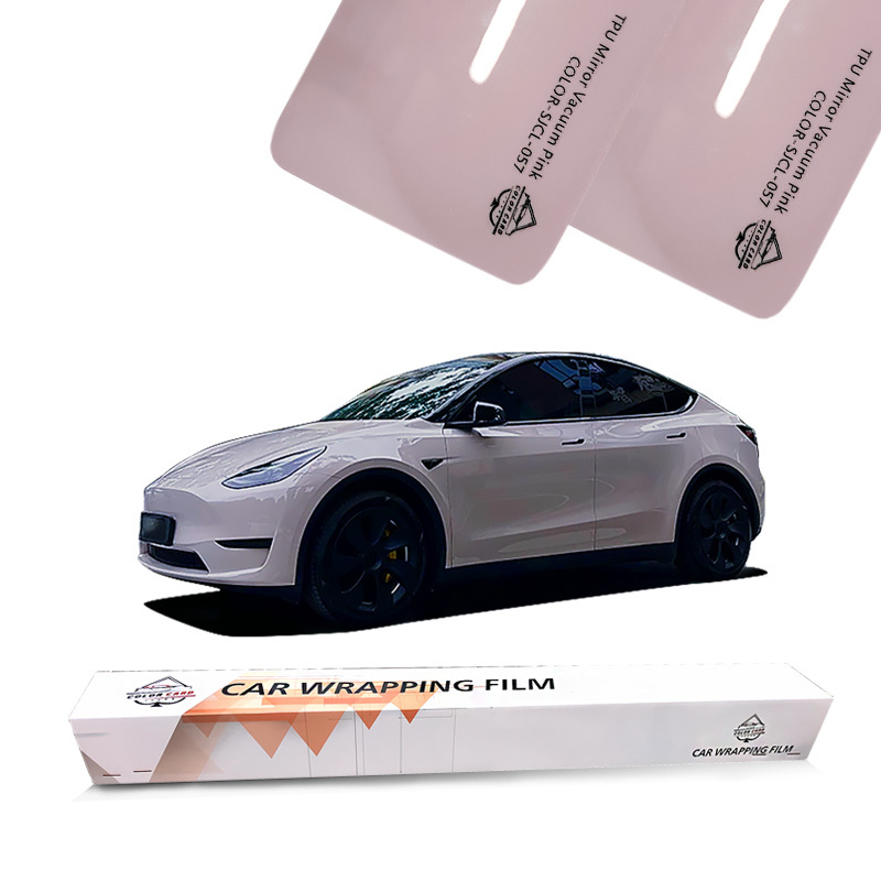 TPU Car Wrap Vinyl Roll Self Healing  Colorful Liquid Metal Shell Pink Super Gloss Change Film TPU Material