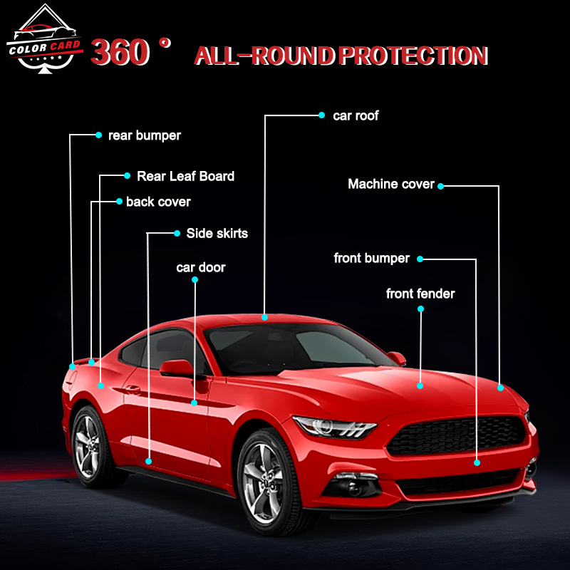 Color Card Wholesale Factory Price TPU Color Changing Film Sticker Car Body Wrap Vinyl Color Changing Wrap Cars Film