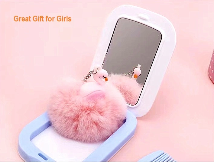 Compact Mirror & Comb for Purse and Travel Pocket Makeup Mirror with Comb, Rectangular Different Designs Great Gift for Girls
