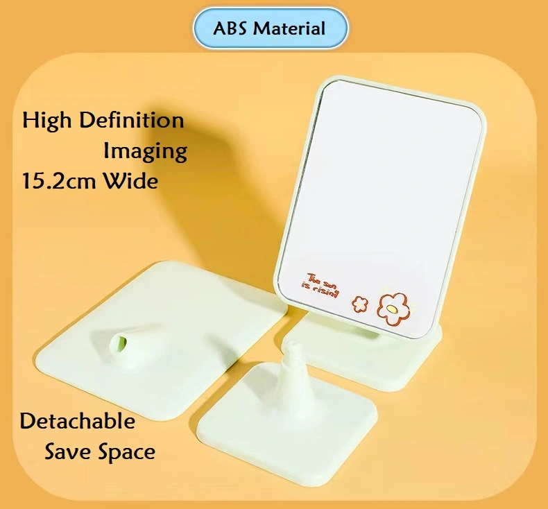 Mirror Large Portable Super HD Mirror Makeup Mirror Hand Free/ Tabletop Detachable Mirror 5.98X8.66 Inch