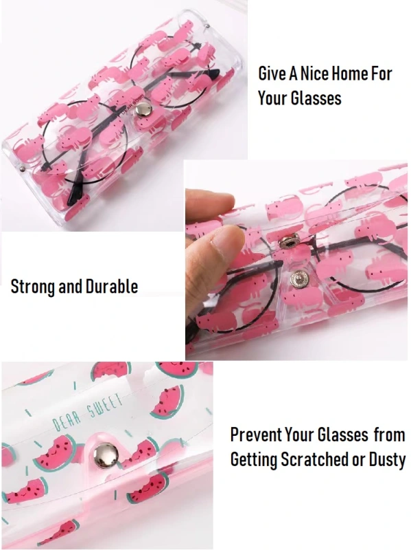 PVC Transparent and Durable Eyeglasses Cases, Protective Case For Glasses, Spectacle Cases 1PCS