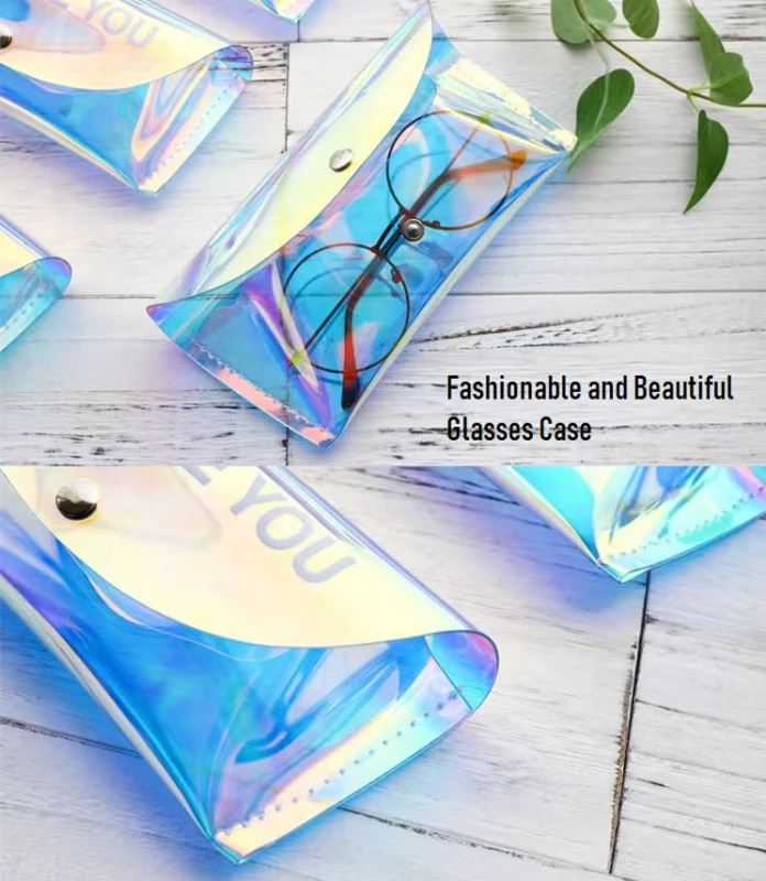 PVC Transparent and Durable Eyeglasses Cases, Laser Protective Case For Glasses, Spectacle Cases 1PCS Large Size