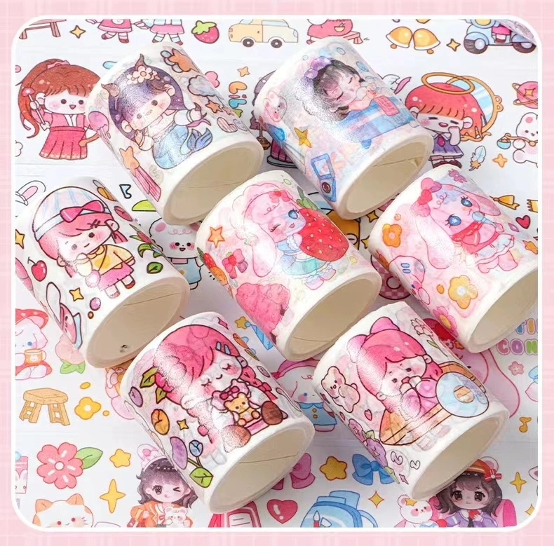 8 Rolls Kawaii Washi Tape Pack, 2m Long Cute Washi Tape Set, Kawaii Tape, Kids DIY Decorative Stickers for Scrapbooking Journaling Art Craft 8 Themes Gifts for Kids