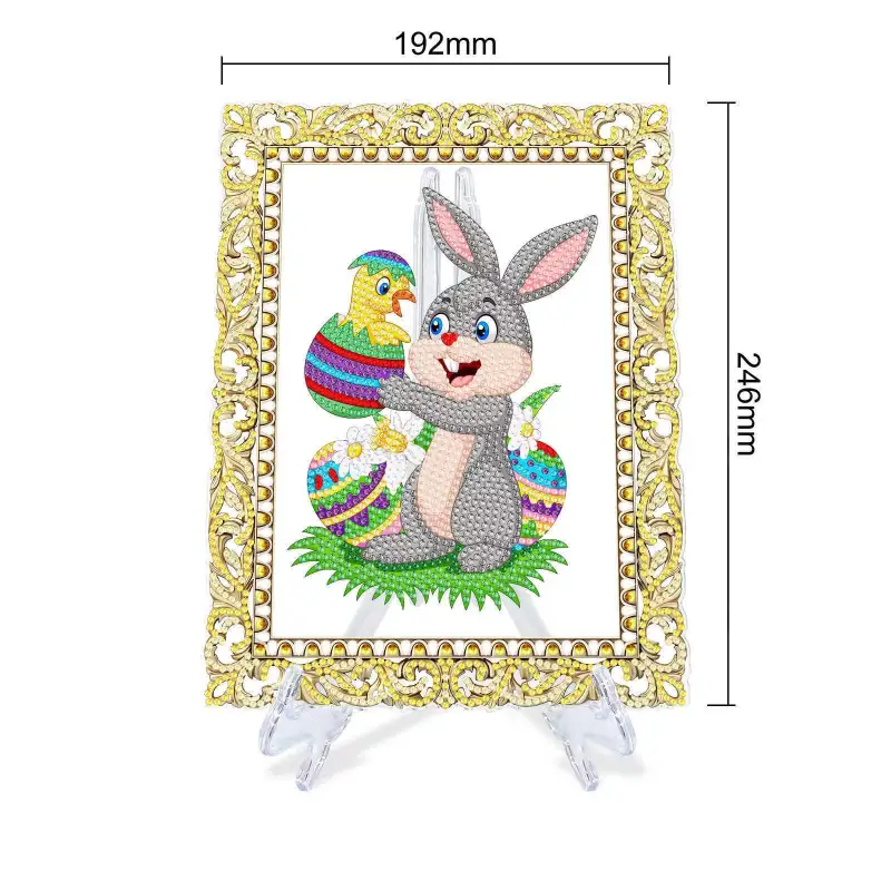 DIY Diamond Painting Kit, Single Sided 5D Diamond Painting DIY Gifts Diamond Painting Ornaments Princess, Vase, Owl, Fish, Rabbit for Desk, Home, Office (Pengdao)