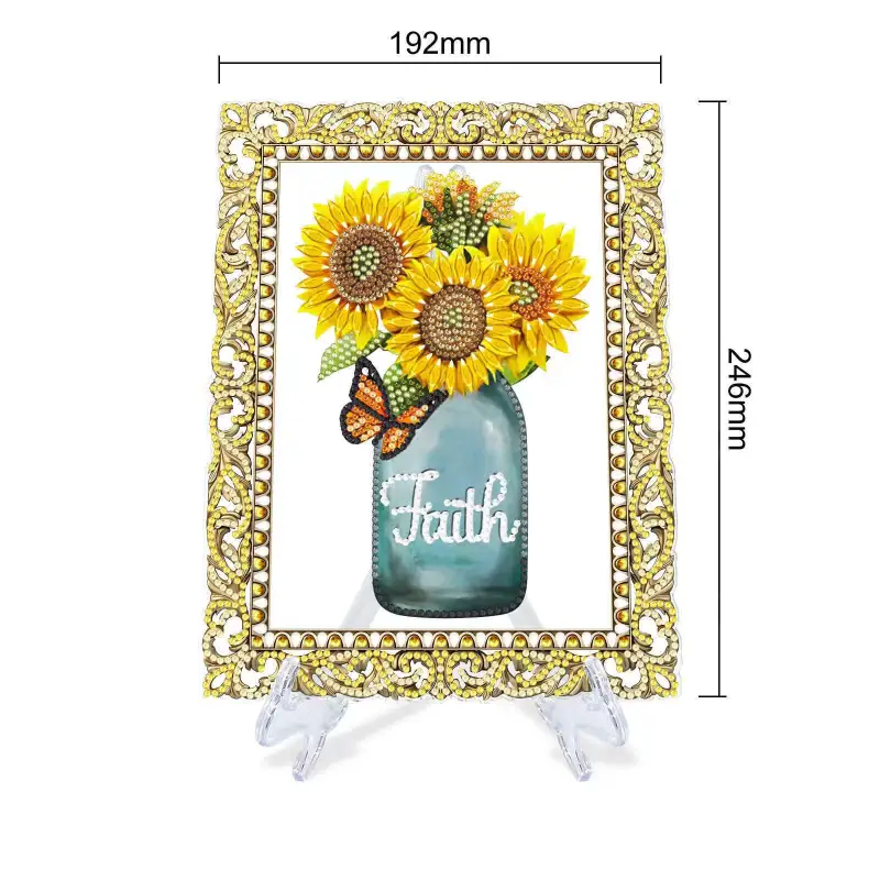 DIY Diamond Painting Kit, Single Sided 5D Diamond Painting DIY Gifts Diamond Painting Ornaments Princess, Vase, Owl, Fish, Rabbit for Desk, Home, Office (Pengdao)