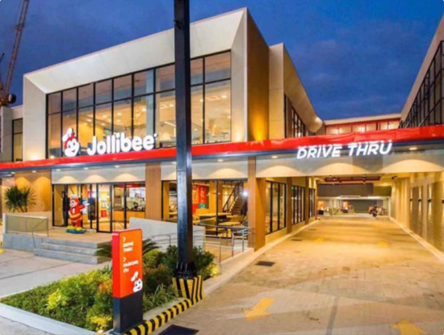 Jollibee chain store pylon sign