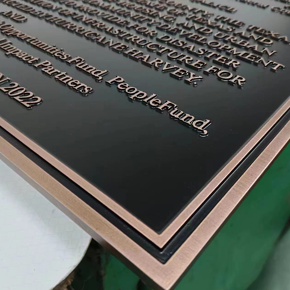 Longlu individuell geprägte Gedenktafeln aus Metall, Firmenlogo aus Messing, Wandgravur, Namensschild