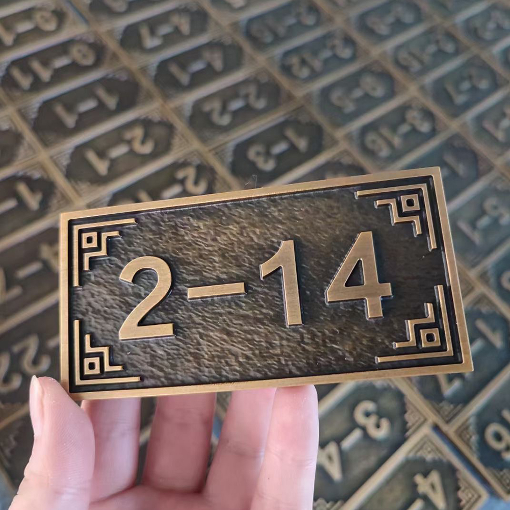 Customized solid metal address number stainless steel house number for hotel