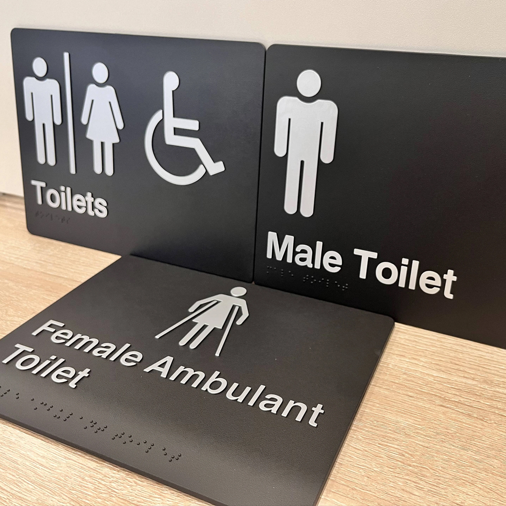 Customized Size plastic door/street advertisement ada braille building signs