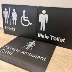 Customized Size plastic door/street advertisement ada braille building signs