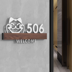 Black Door Numbers 3D Plaque Address Sign Metal Outdoor Plate Letter Room House NumberPopular