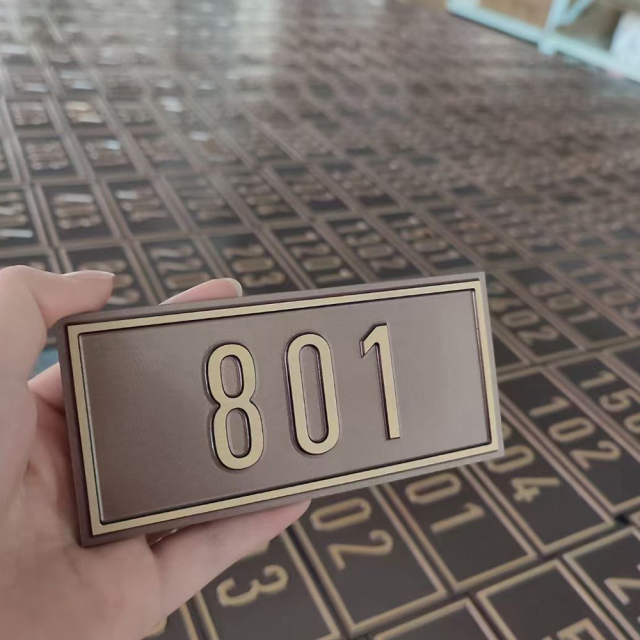 Customized solid metal address number stainless steel house number for hotel