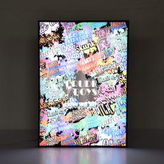 Custom Wall Side Hanging Board Circle Mounted Signboard Two sides Led Light Box Sign for bar,restaurant,store Signs