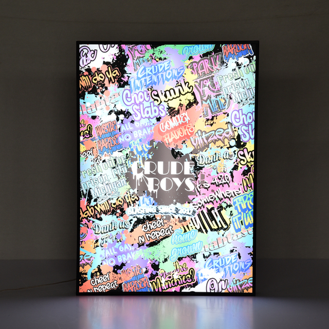 Custom Wall Side Hanging Board Circle Mounted Signboard Two sides Led Light Box Sign for bar,restaurant,store Signs