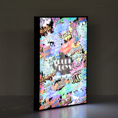 Custom Wall Side Hanging Board Circle Mounted Signboard Two sides Led Light Box Sign for bar,restaurant,store Signs