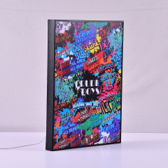 Custom Wall Side Hanging Board Circle Mounted Signboard Two sides Led Light Box Sign for bar,restaurant,store Signs