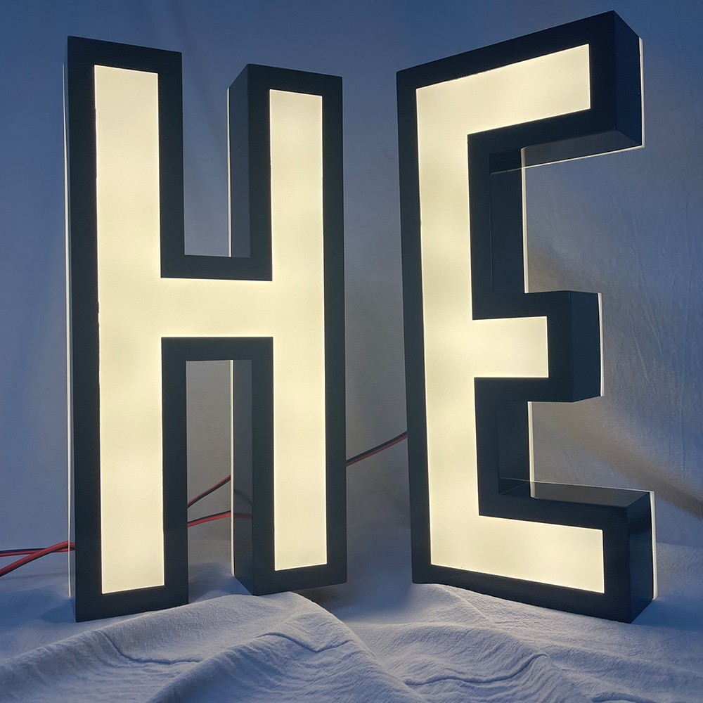 Rim Channel Letters Illuminated 3D Letters LED Acrylic Logo Letters