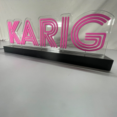 Custom Neon Desk Light Restaurant Led Table Light Stand Up Neon Sign On Stand