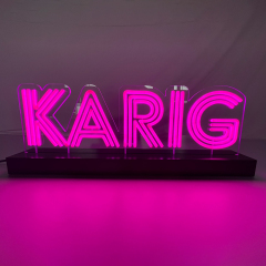 Custom Neon Desk Light Restaurant Led Table Light Stand Up Neon Sign On Stand