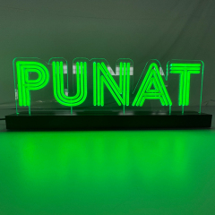 Custom Neon Desk Light Restaurant Led Table Light Stand Up Neon Sign On Stand