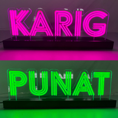 Custom Neon Desk Light Restaurant Led Table Light Stand Up Neon Sign On Stand