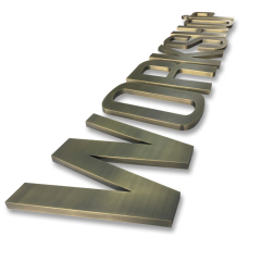 Electroplating Alphabet Letter Metal Numbers And Letters For Indoor Company Signboard