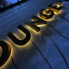 Product Custom 3d Signs Stainless Steel Backlit Metal House Number Acrylic Led Light Letter