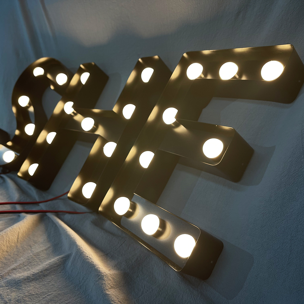 Outdoor Large Marquee Big Love Letters Giant Led Beer Bulb Sign Channel Letter LED Letter Bulb Sign