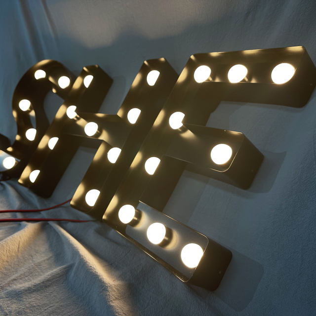 Outdoor Large Marquee Big Love Letters Giant Led Beer Bulb Sign Channel Letter LED Letter Bulb Sign