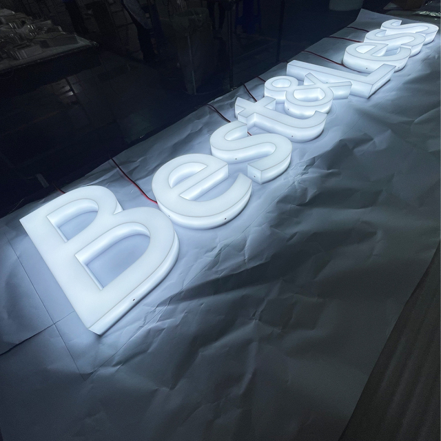 Letras Led grandes para exteriores hechas a medida, letras acrílicas 3D electrónicas fabricadas, letras Led Rgb para letrero de tienda