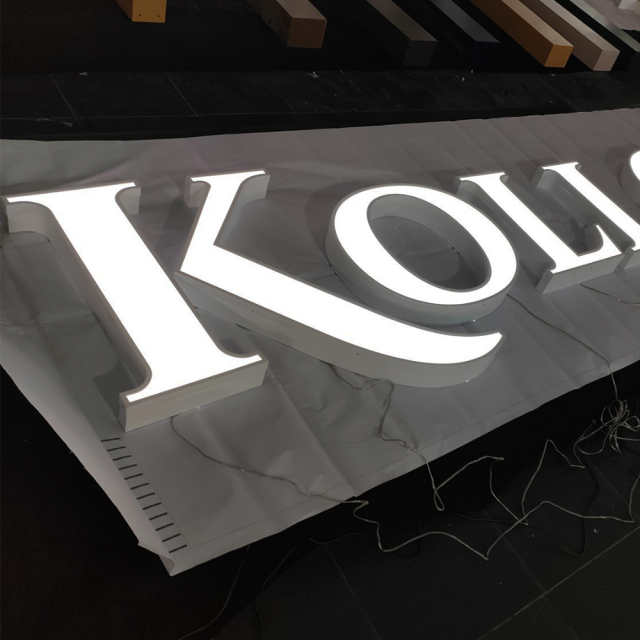 shop front acrylic led channel letter 3d frontlit trim cap led sign decor