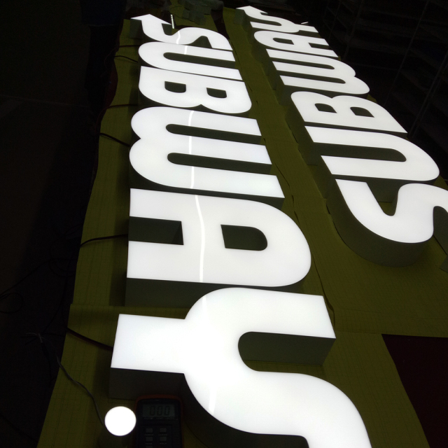 High Bright Epoxy Resin Letter Signs Outdoor Epoxy Resin Board Led Frontlit Channel Letter Sign