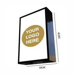 Double-Sided Light Box hanging Mounted Rectangular LED Light Box 30x50cm