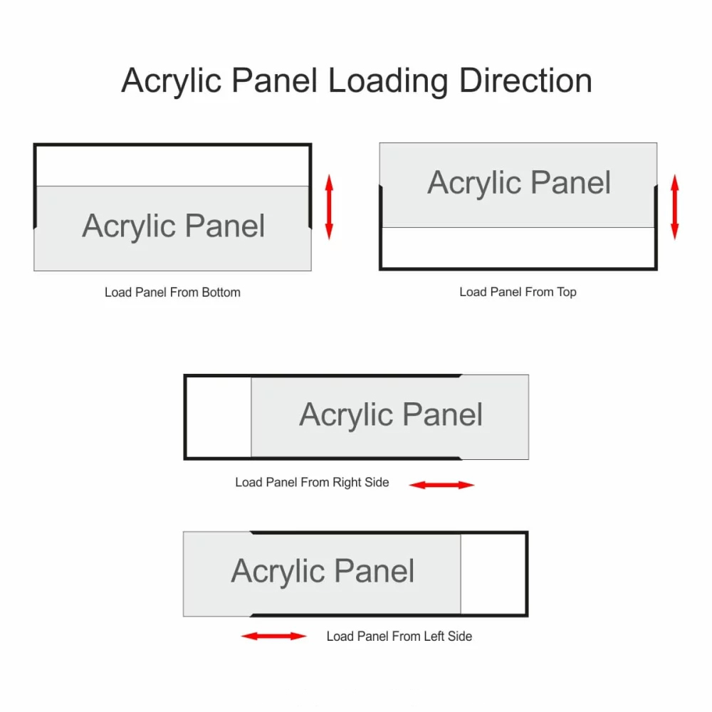 Double-Sided Light Box hanging Mounted Rectangular LED Light Box 30x50cm