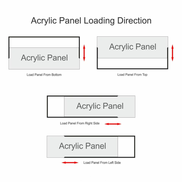 Double-Sided Light Box hanging Mounted Rectangular LED Light Box 30x40cm