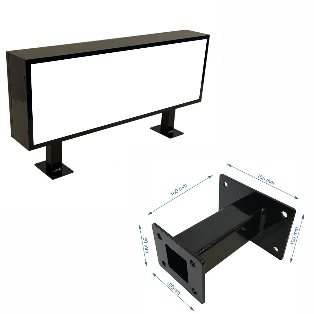 Double-Sided Light Box hanging Mounted Rectangular LED Light Box 30x90cm