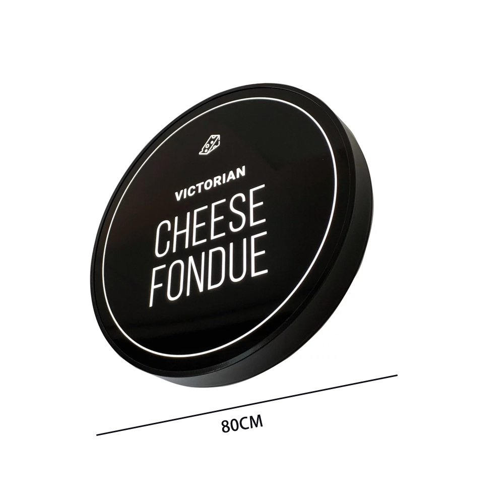 Single-Sided Light Box Wall Mounted Round LED Light Box Ø80cm