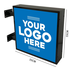 Double-Sided Light Box Wall Mounted Square LED Light Box 55x55cm